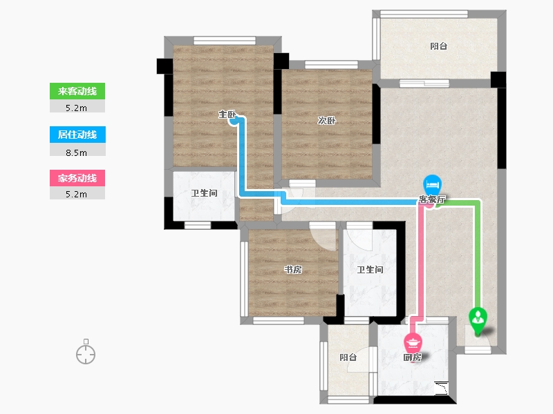 四川省-雅安市-西部网信·蒙山府-79.36-户型库-动静线