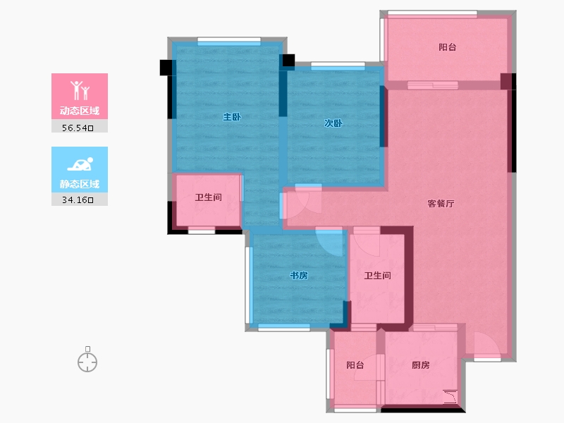 四川省-雅安市-西部网信·蒙山府-79.36-户型库-动静分区