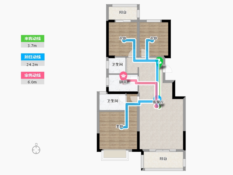 四川省-绵阳市-中梁御府-90.71-户型库-动静线