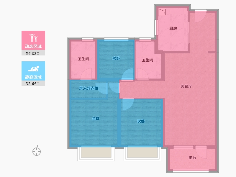 陕西省-渭南市-富力城-78.07-户型库-动静分区