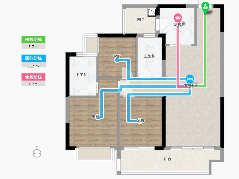 广东省-湛江市-敏捷珑玥台-85.00-户型库-动静线