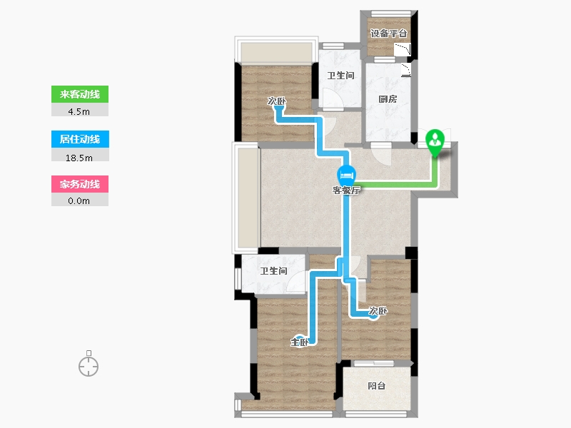 浙江省-杭州市-绿城和庐-78.10-户型库-动静线