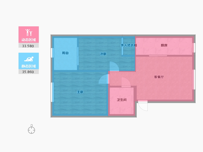 上海-上海市-保利玲玥公馆-62.65-户型库-动静分区