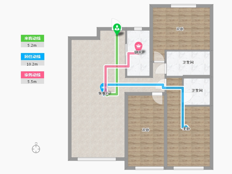 黑龙江省-哈尔滨市-汇智悦景湾-106.78-户型库-动静线