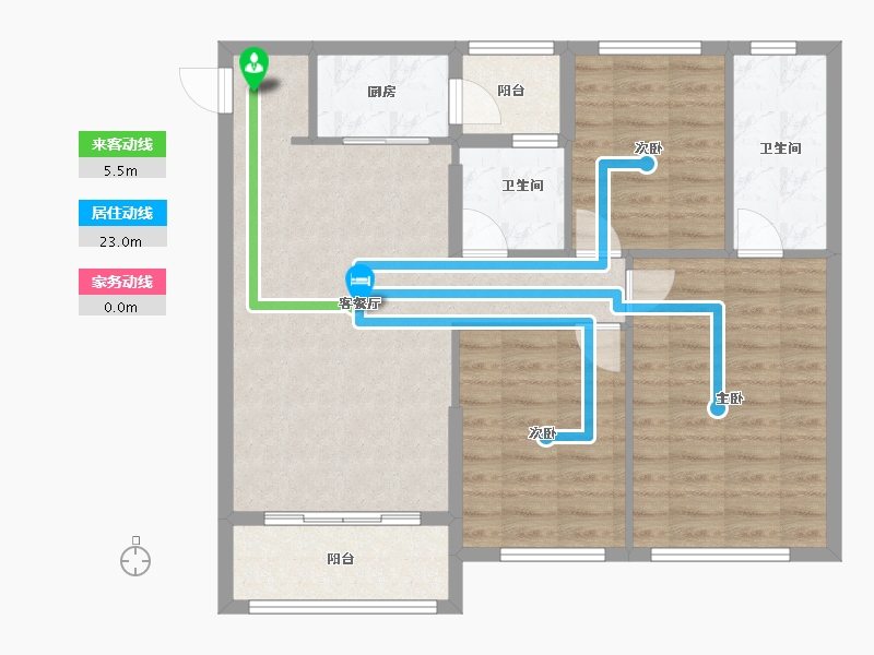 四川省-成都市-龙光玖龙府1期-87.99-户型库-动静线