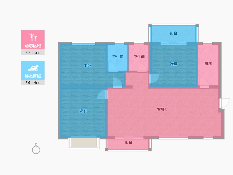 山西省-运城市-畅享-102.56-户型库-动静分区