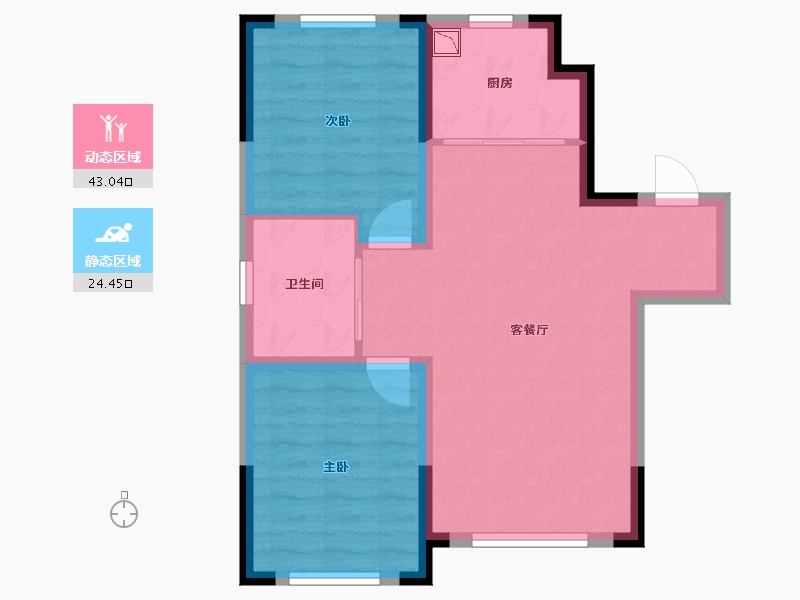 吉林省-长春市-嘉惠燕京十里-60.29-户型库-动静分区