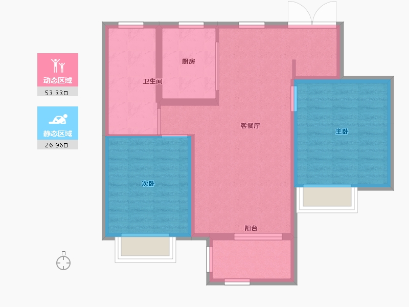 江苏省-南通市-中交美庐城-72.01-户型库-动静分区