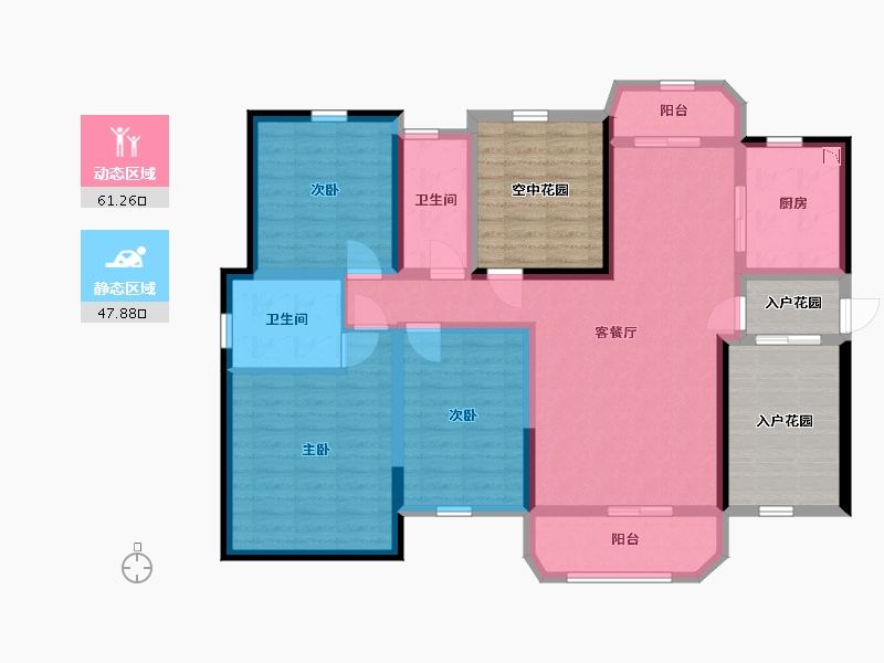 湖南省-长沙市-润和紫郡-118.94-户型库-动静分区