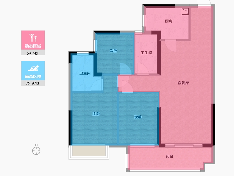 广东省-广州市-华筑翡翠湾-80.89-户型库-动静分区