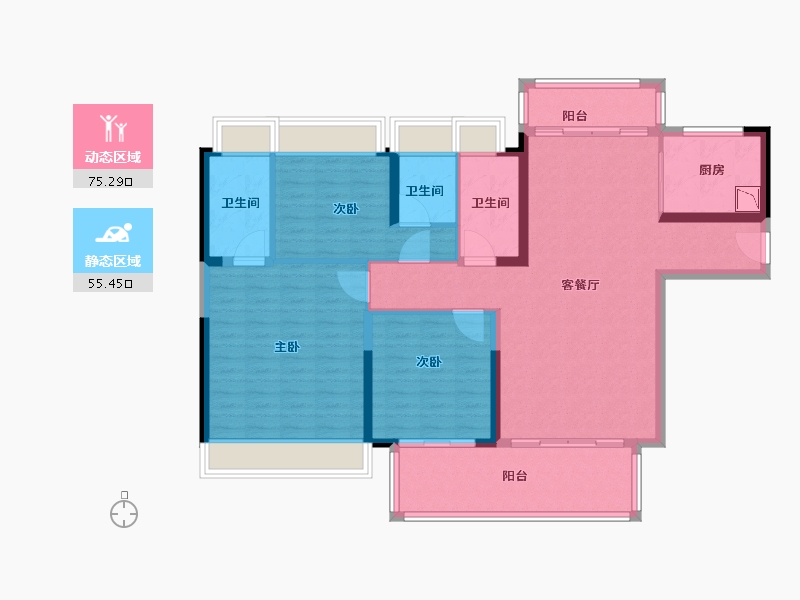 广东省-江门市-奥园锦江国际新城御峰-118.00-户型库-动静分区