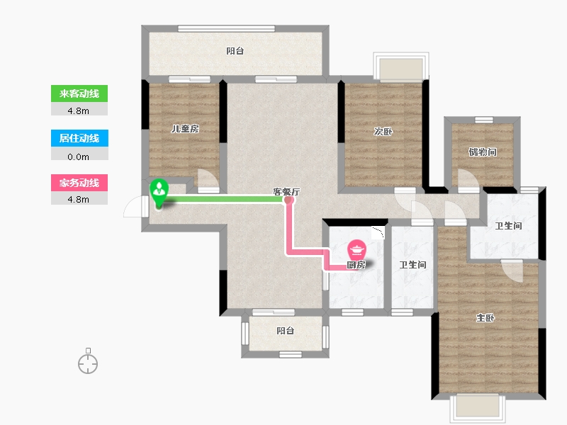 广西壮族自治区-南宁市-澜月府-111.39-户型库-动静线