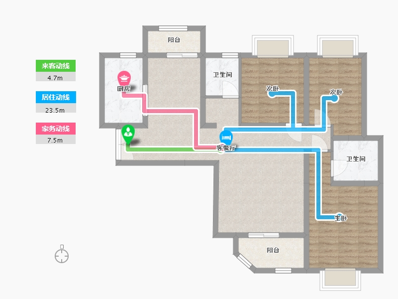 陕西省-西安市-华清学府城-96.40-户型库-动静线