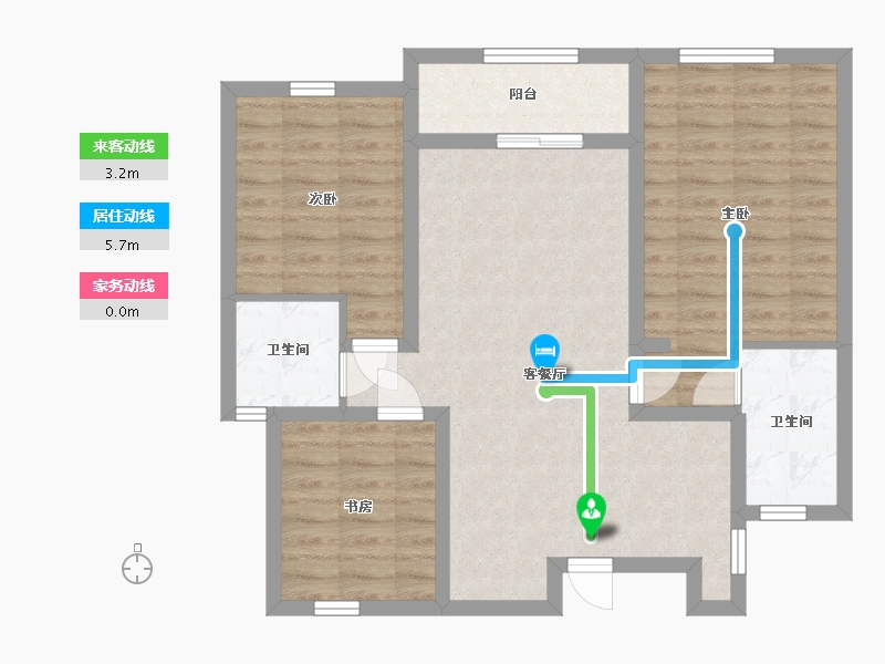 浙江省-温州市-君悦豪庭-80.00-户型库-动静线