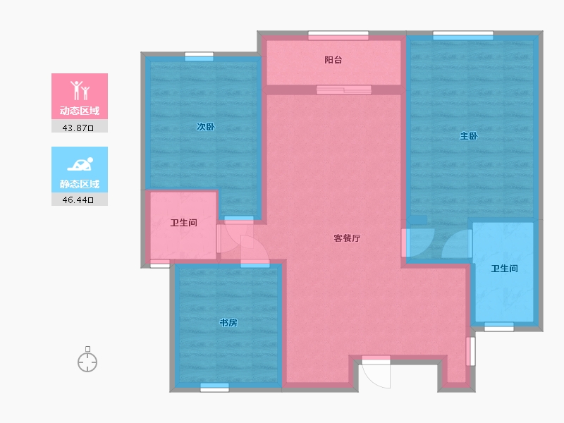 浙江省-温州市-君悦豪庭-80.00-户型库-动静分区