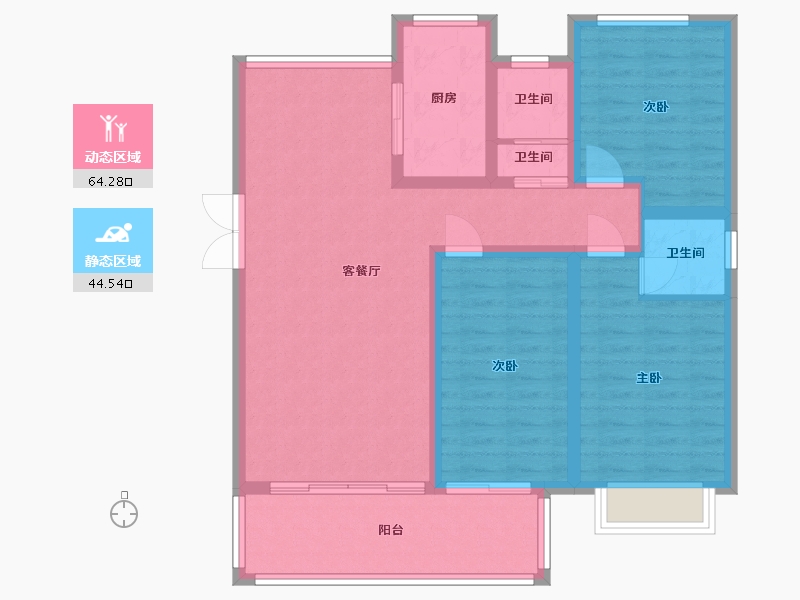 河南省-许昌市-宏基雅苑-97.65-户型库-动静分区