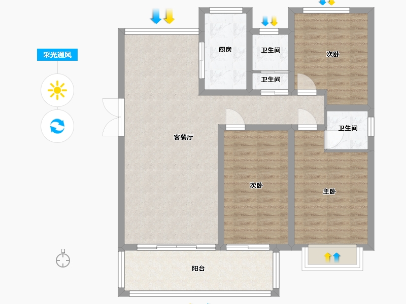 河南省-许昌市-宏基雅苑-97.65-户型库-采光通风