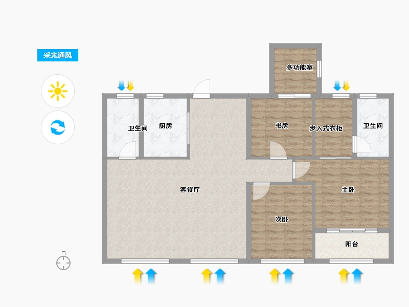 湖南省-长沙市-建发央著-120.00-户型库-采光通风