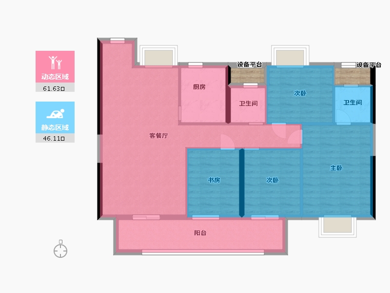 福建省-龙岩市-书华文郡-100.00-户型库-动静分区