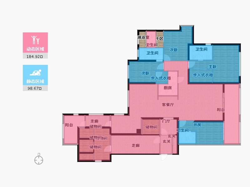 湖北省-武汉市-华发中城荟-260.00-户型库-动静分区