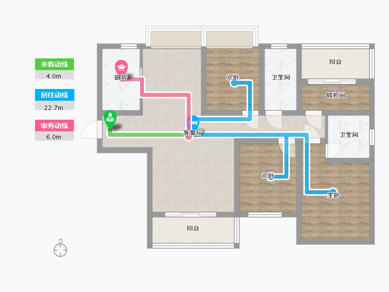 湖南省-株洲市-中房天玺湾-96.39-户型库-动静线