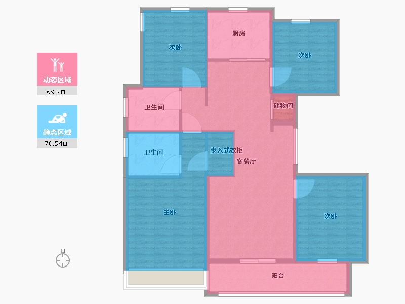 浙江省-杭州市-印澜府-127.01-户型库-动静分区