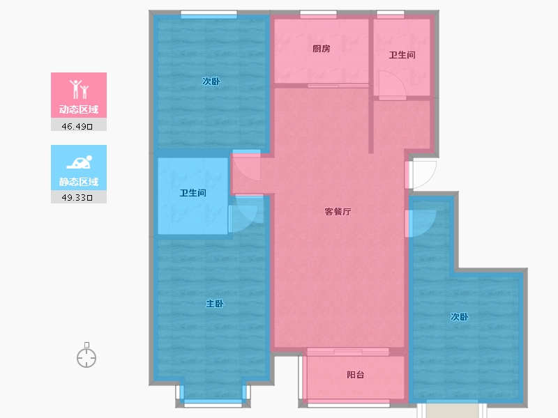 河北省-承德市-泰悦府-85.45-户型库-动静分区