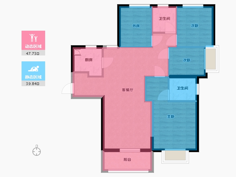 广东省-东莞市-天麟天瑞花园-77.99-户型库-动静分区