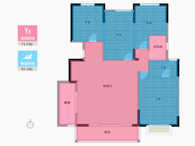 广西壮族自治区-南宁市-万科第五园-122.30-户型库-动静分区