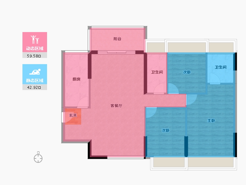 广东省-中山市-鸿瑞壹品-93.04-户型库-动静分区