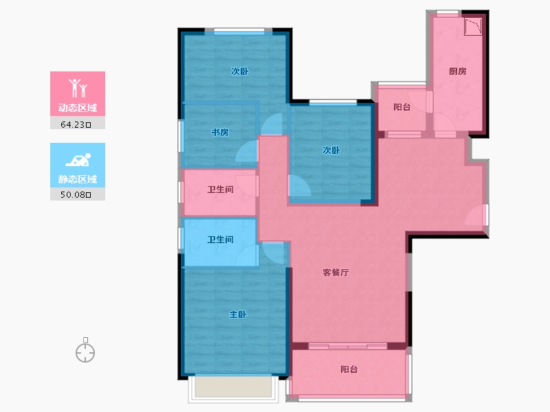 广西壮族自治区-南宁市-南宁恒大城-101.74-户型库-动静分区