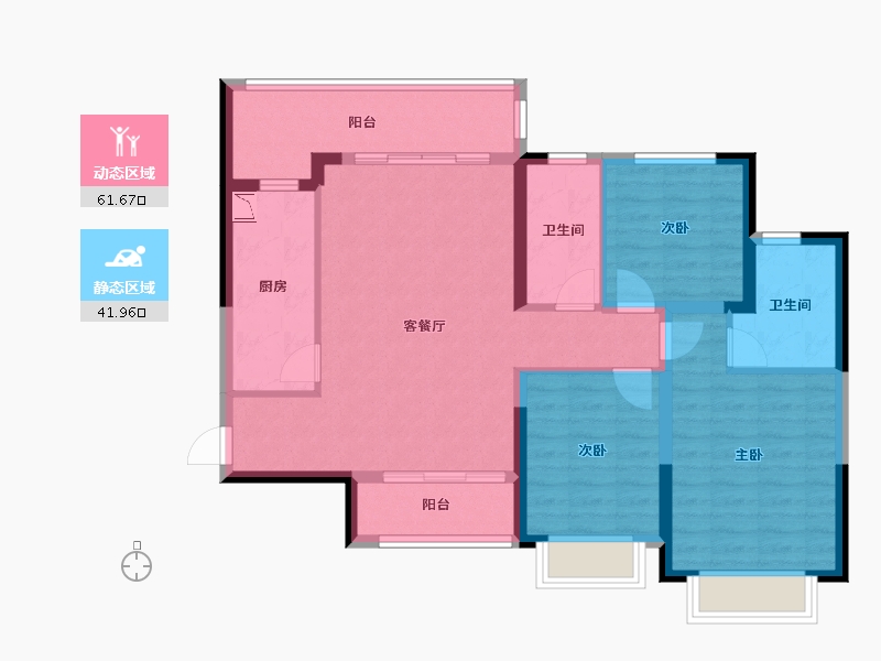 广西壮族自治区-南宁市-南宁恒大城-92.29-户型库-动静分区