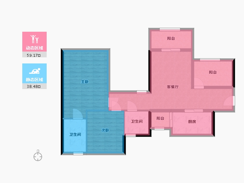 广西壮族自治区-南宁市-八桂绿城龙庭水岸-87.00-户型库-动静分区