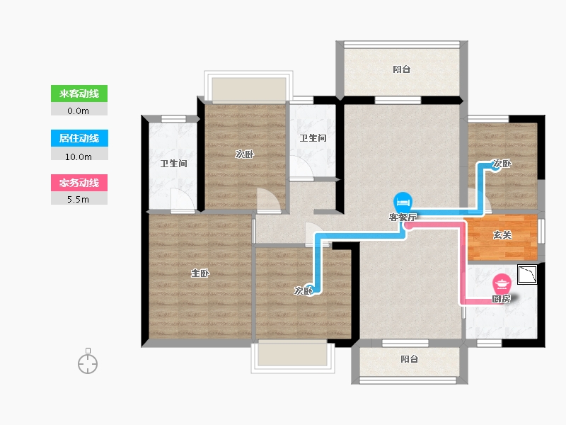 广东省-东莞市-碧桂园公园壹号-97.18-户型库-动静线