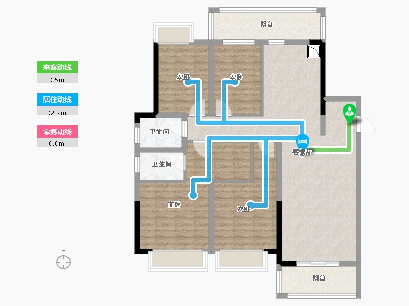 广西壮族自治区-南宁市-科瑞江韵-107.74-户型库-动静线