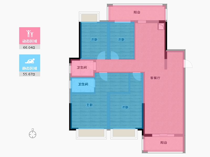 广西壮族自治区-南宁市-科瑞江韵-107.74-户型库-动静分区