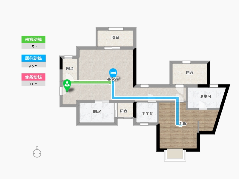 广西壮族自治区-南宁市-八桂绿城龙庭水岸-71.00-户型库-动静线