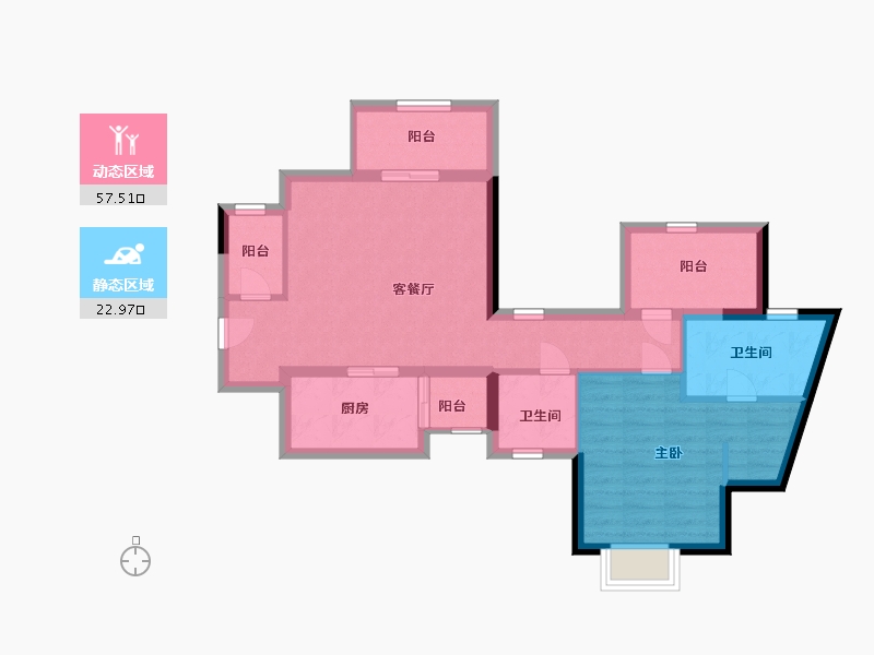 广西壮族自治区-南宁市-八桂绿城龙庭水岸-71.00-户型库-动静分区