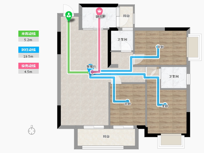 广西壮族自治区-南宁市-亿鼎温岭华府-76.94-户型库-动静线