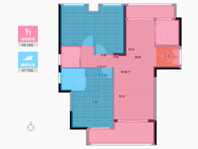 广东省-中山市-华鸿璟悦轩-106.00-户型库-动静分区