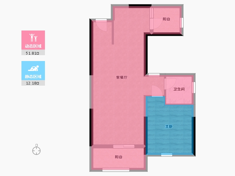 广西壮族自治区-南宁市-八桂绿城龙庭水岸-57.01-户型库-动静分区