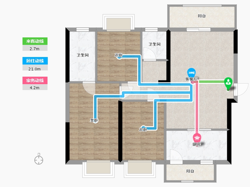 广西壮族自治区-南宁市-亿鼎温岭华府-86.36-户型库-动静线