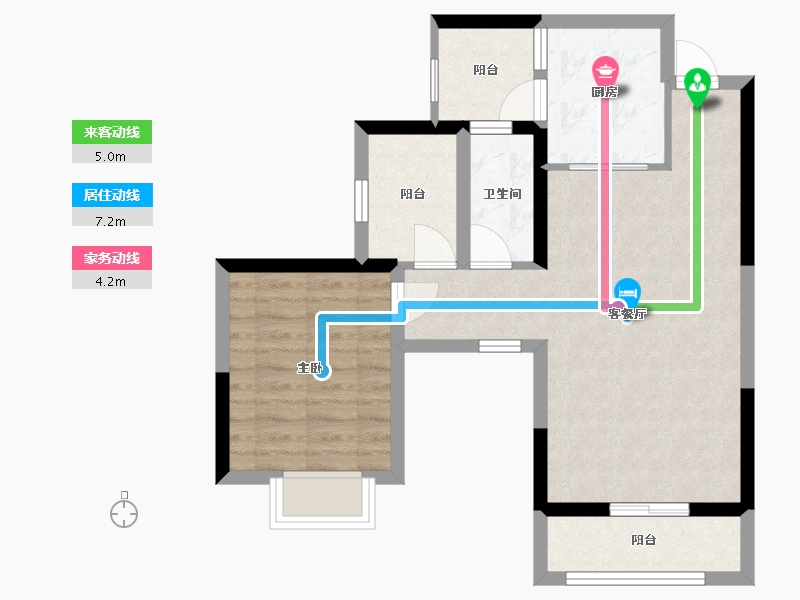 广西壮族自治区-南宁市-八桂绿城龙庭水岸-61.10-户型库-动静线