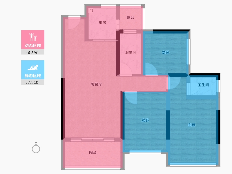 广西壮族自治区-桂林市-顺祥漓江源居-74.06-户型库-动静分区