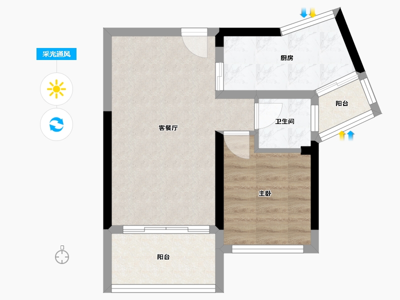 广西壮族自治区-桂林市-顺祥漓江源居-44.46-户型库-采光通风