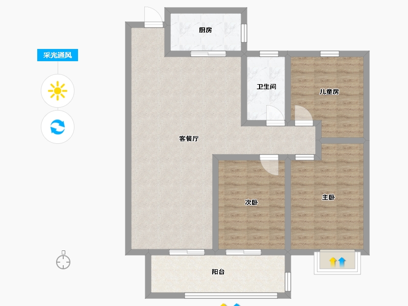 河南省-周口市-箕城上院-94.45-户型库-采光通风