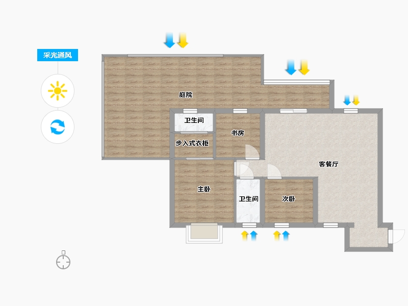 贵州省-贵阳市-亨特山屿湖-100.00-户型库-采光通风