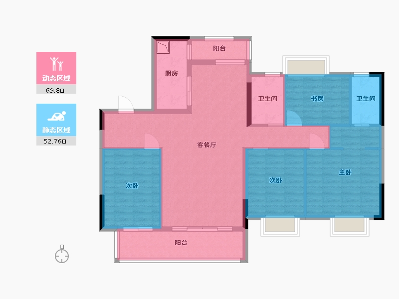 广东省-东莞市-莲花四季-110.38-户型库-动静分区