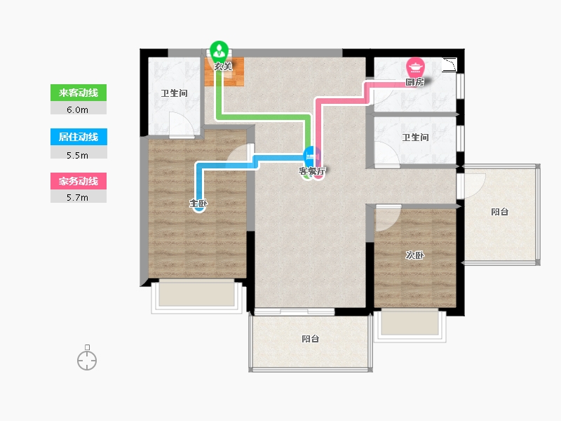 广西壮族自治区-南宁市-旭辉江山樾-80.53-户型库-动静线