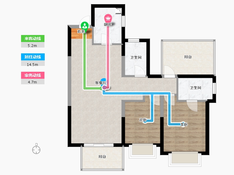 广西壮族自治区-南宁市-旭辉江山樾-80.95-户型库-动静线